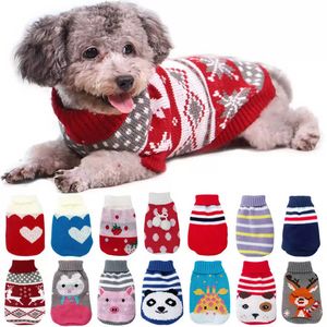 Warme hondenkleding voor kleine middelgrote honden gebreide kattentrui huisdierkleding voor chihuahua bulldogs puppy kostuum jas winter p1207