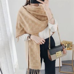 Warme echarpe luxe sjaal voor dames kasjmier sjaals geavanceerde lange sjaal wol winter hijab roze buiten sciarpe sneeuw eenvoudige vintage heren luxe designer sjaals