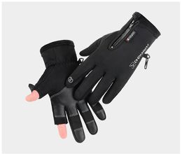 Guantes de pesca cálidos Repelente de agua aislada de clima frío ideal para fotografía de moscas de hielo motociclismo corriendo disparando caminatas