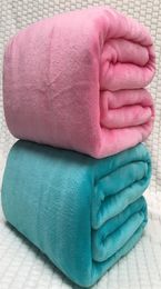 Mantas cálidas de lana de franela, mantas sólidas de lana de coral suave, colcha sólida para bebé, manta de felpa de otoño e invierno para sofá de cama 3054672