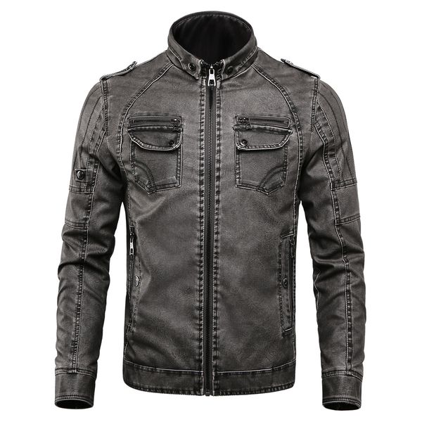 Manteaux chauds manteau hommes nouveau printemps hiver épais doublure chaude en fausse fourrure mens vestes manteau mâle moto manteaux de moto en faux cuir