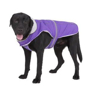 Vestes chaudes gilet réfléchissant pour chiens, veste réfléchissante pour chiens, manteau doux pour chien de petite, moyenne et grande taille, violet