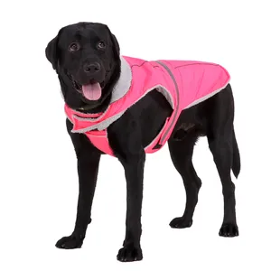 Warme jassen Reflectorvest voor honden, Reflecterend jack voor honden, Zacht kostuumjasje Kleding voor kleine middelgrote grote hond, Roze