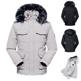 Warm Men Parka Winter jas Dikke bont Hapleed Outwear Coat Top merk Casual vrouwelijke overjas kleding 5xl Erkek Mont1 Phin22