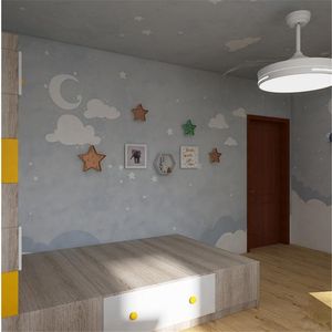 Tissu mural de lune chaude nordique chambre d'enfants papier peint garçon fille chambre peint de chambre à coucher maternelle murale personnalisée