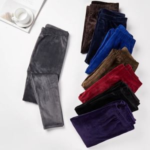 Pantalones cálidos Knit Outumn Winter Fashion más gruesos terciopelo Leggings de cachemir de doble cara Termal 231221