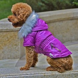 Warm huisdierhond winterkleding Kleding Hoodie Hoodie Haped Coat voor Winter Dog Des Dog Down Coat Pet Dog goedkope Coats852