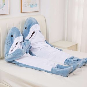 Warme haaien hoodie deken voor volwassenen kinderen, vlekbestendige gezellige flanel, leuk nautisch ontwerp - Easy Care