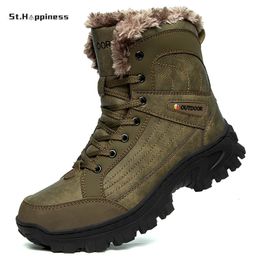 Nieve cálida 654 Invierno Super táctico Combate Militares Hombres de cuero Campo de caza al aire libre Camping Plus Fur Men's Boots 231018 's 298' s