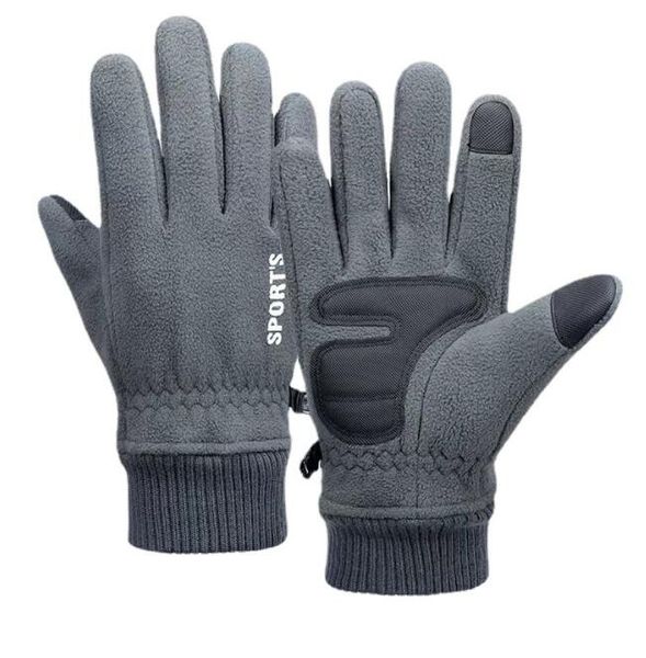 Guantes cálidos de forro polar con pantalla táctil, ligeros, para correr, guantes de invierno, unisex, para hombres, mujeres, esquí, ciclismo, manoplas antideslizantes, guantes deportivos con dedos completos