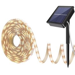 Warm White Solar Power Light Strip 2835 LED IP65 Waterdichte Outdoor Garden Decor - 1m