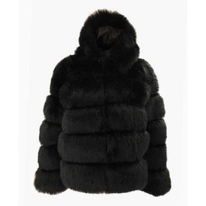Vêtements de femmes hivernales chaudes en faux manteau de fourrure Femaux en cuir en cuir plus taille pour femmes 4xl manteaux d'hiver manteaux et vestes y0829 y0829