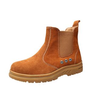 Zapatos de trabajo cálidos con lana añadida para hombres en invierno, ligeros para todas las estaciones, transpirables, a prueba de impactos y pinchazos