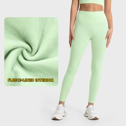 Warme yogakleding Gym Workout Hardlooplegging Sportbroek met hoge taille, yogabroek voor dames, dameslegging, herfst en winter plus fluwelen joggingbroek voor dames LU-MELUCK