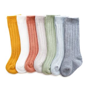 Warmers 0 tot 5 jaar herfst winter warme kinderen peuter baby babymeisjes jongens solide gebreide lange sokken katoen knie hoge sokken pasgeboren baby