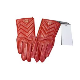 Réchauffement cuir cinq doigts gants hiver femmes court polaire gant épaissi gant à la mode Vintage gants de protection présents