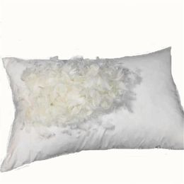 WarmsLiving 100% duvet d'oie blanche oreiller en coton couverture cinq étoiles el oreiller adulte unique T200603279g