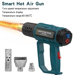Warmtepistool 2000W 220V pistola de aire caliente eléctrica Industrial termorregulador pistola de calor envoltura termal secador calentador boquilla