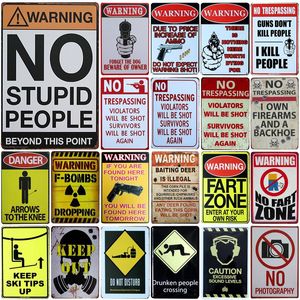 Waarschuwingsslogans Verboden toegang Pas op voor hond Metalen bord Bar Wall Decor Vintage Metal Crafts Home Outdoor Wall Warning Decor Schilderen Plaques Art Poster