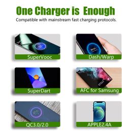 Adaptador de pared de urdimbre para OnePlus 11/Nord CE 2/10/9/8t, Supervooc Charger para OPPO FindX6/Reno10/A94 y Realme11 GT5 Travel Charge