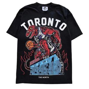 Warren High Street Sun Basketball Lotast T-shirt Tide Brand groot formaat snel droge heren en dames modestraat korte mouw top