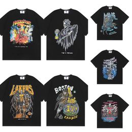 T-shirt warren lotas american niche mode mi-manche insi python crâne de basket-ball sports imprimés t-shirts à manches courtes pour hommes et femmes s-xl