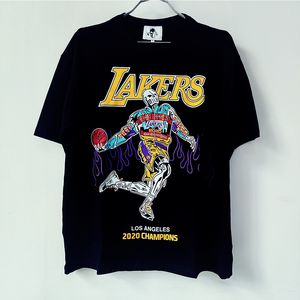 Warren T-shirts champion James Print Mens Lotas Tee Camisetas para mujer Jugador de baloncesto Camisetas sueltas Hombres Camisa casual Camiseta negra S-XL