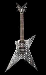 Lave Dim 3 USA Dimpplate Dimpplate Darrell Guitarra Electric Iron Iron Diamond Plate Floyd Rose Tremolo8496629