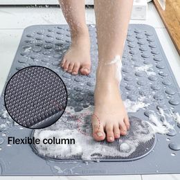 Tapis antidérapant lavable pour salle de bain, avec ventouses, Anti-moisissure, zone de Massage des pieds, tapis de douche, tapis de sol, accessoires de bain 240123