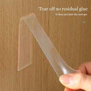 Nano Nano Double facette auto-adhésive Strong Sticky Stickers Reutilisable Mur Bureau Home Transparent auto-adhésif Ruban