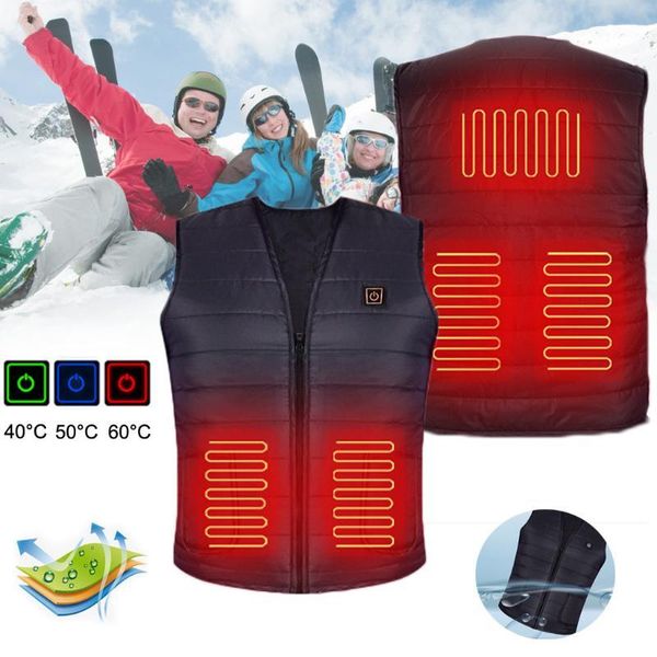 Vestes De Ski Lavables En Plein Air USB Infrarouge Électrique Chauffage Gilets Imperméables Hommes Femmes Hiver Thermique Chaud Vêtements Moto Ski1