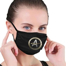 Masque buccal réutilisable lavable Star Trek anti-poussière demi-masque buccal pour hommes femmes anti-poussière avec boucles d'oreille Black300M