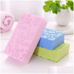 Washandjes Washandschoenen Badspons Liefde Bedrukt Scrub Douche Baby Scrubber Exfoliërende Schoonheid Huidverzorging Gezichtsreiniging Spa Ball Dro Dhs5V