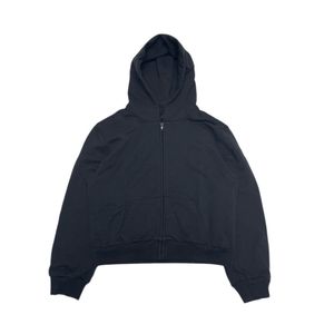 Gewassen vintage zip omhoog hoodie mannen vrouwen beste kwaliteit 2024fw capuchon oversized