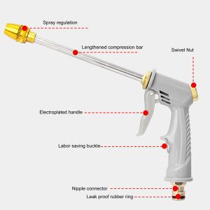 Wasmachine schoonmaakgereedschap voor auto -auto -accessoires hogedruk waterpistool aanbod Car washat water gun handig gereedschap voor auto