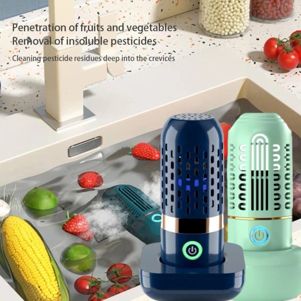 Lavadoras Mini lavadora inalámbrica portátiles Cápsulas de 2400 mAh Forma FRUTA ACCESORIA DE COCINA RECARGABLE