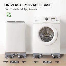 Soporte de refrigerador de lavadora Ruedas universales móviles de base ajustable
