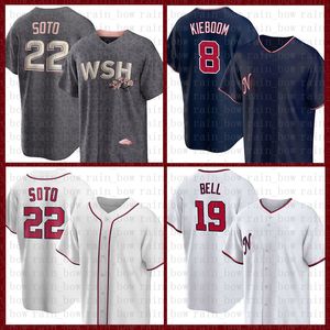 Nationals Juan Soto Baseball Jersey Carter Kieboom Nelson Cruz Josh Bell Keibert Ruiz Lane Thomas Cesar Hernandez Stephen Strasbourg Luis Garcia Alcides Escobar