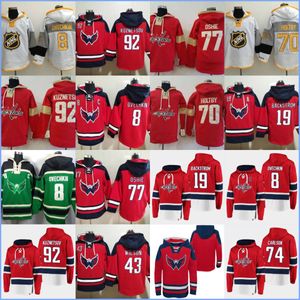 Washington''capitals''hoodie 19 Backstrom 92 Kuznetsov 43 Wilson 8 Ovechkin 74 Carlson 77 Oshie 70 Holtby Custom Hockey Jerseys Heren Dames Jeugd