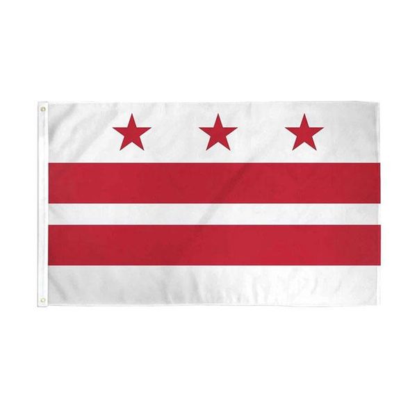 Washington D. C. Bandera de alta calidad 3x5 FT City Banner 90x150cm Festival Fiesta Regalo 100D Poliéster Interior Exterior Impreso Banderas y pancartas