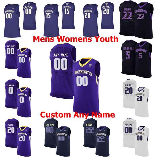 Washington Huskies College Maglie da basket Quin Barnard Jersey RaeQuan Battle Jamal Bey J'Raan Brooks Jason Crandall Custom Stitched