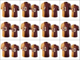 Washington''Redskins''Men 11 Alex Smith 17 Terry McLaurin 21 Sean Taylor Personnalisé Femmes Jeunes Or Bourgogne Maillot Deux Tons