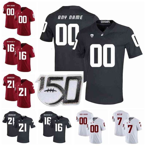 Camisetas de fútbol americano universitario de los Cougars del Estado de Washington Anthony Gordon Jersey Clay Markoff Rodrick Fisher Brandon Arconado Cosido personalizado