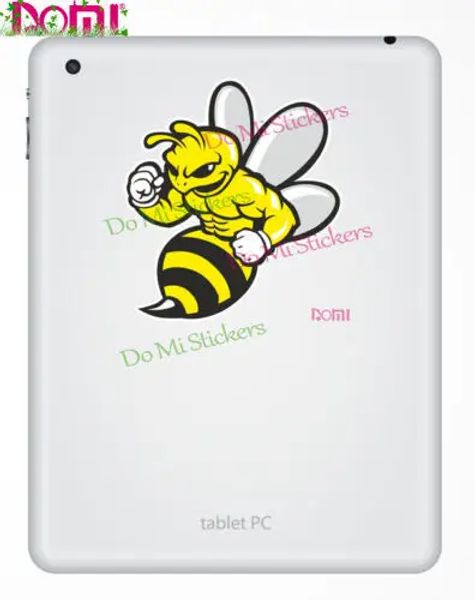 Guêpe abeille Hornet Vinyle autocollant iPad Hauteur d'ordinateur portable VOITURE VOITURE JAUNE Autocollant pare-brise en vinyle Hauvel