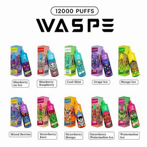 Waspe 12k vapes desechables puff 12000 cigarrillo electrónico e cig 100 piezas vape vaporizador desechable jetable fábrica de china cigarrillo desechable 15 sabores