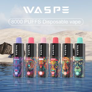 Waspe Hot Selling wegwerp vape desechable 8000 trekjes vape pod pen oplaadbare batterij elektronische sigaret vaper