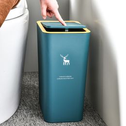 Coucheurs de déchets 10L 15L Corbelle nordique de toilette peut ménage avec un couvercle Classification Presse Type de salle de bain salon rectangulaire 230617
