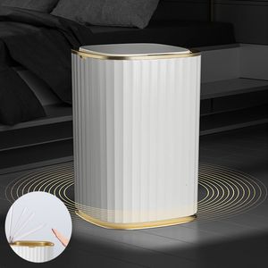 Afvalbakken 12/15L SMART SENSOR GASSE BIN Keuken Badkamer Toilet Trash Can Automatische inductie Waterdichte Touchless Smart Home Trash Can 230306