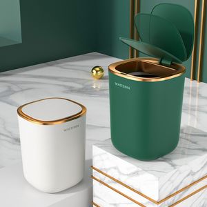 Afvalbakken 12L Smart Sensor Vuilnisbak Keuken Badkamer Wc Prullenbak Automatische Inductie Waterdicht Met Deksel 230721