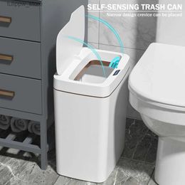 Les poubelles de déchets 15/18L sont des déchets sans touche intelligents peuvent recharger le capteur de mouvement automatique des ordures peuvent seau pour la cuisine de la salle de bain L46